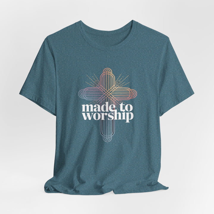 Made to Worship Unisex Tee, Inspirational T-Shirt, Faith Apparel, Christian Gift, Church Wear, Casual Outfit
