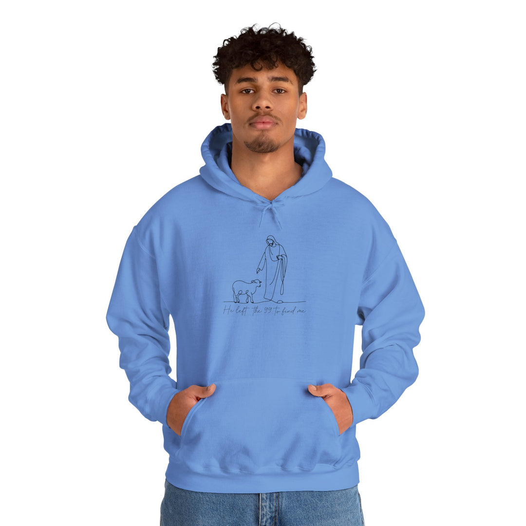 Christian Jesus and Lamb Hoodie Sweatshirt - 'He left the 99 to find me'