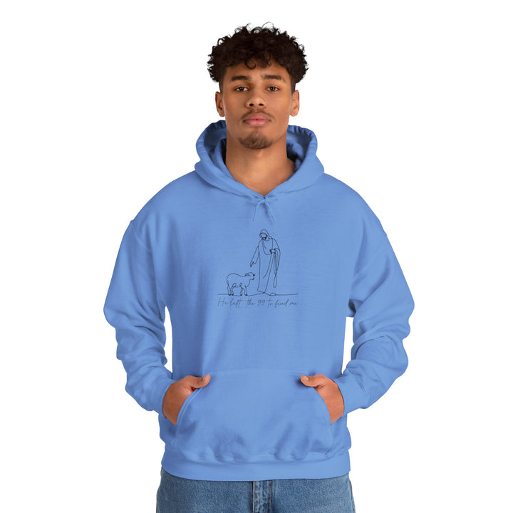 Christian Jesus and Lamb Hoodie Sweatshirt - 'He left the 99 to find me'