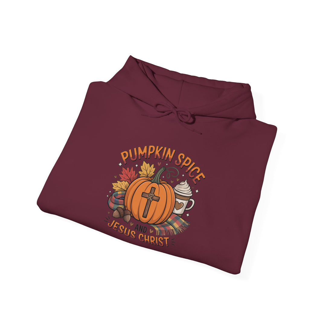 Fall Pumpkin Spice and Jesus Christ Hoodie Sweatshirt