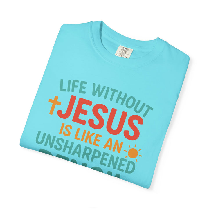 Christian Message Unisex T-shirt with Pencil Design