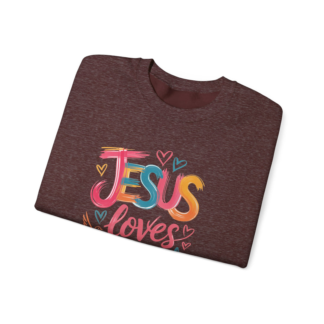 Jesus Loves You Crewneck Sweatshirt - Cozy Unisex Gift, Christian Apparel, Faith-Based Fashion, Inspirational Layering Piece, Ideal [...]