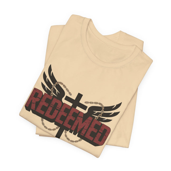 Christian Themed Unisex Short Sleeve Tee, Redeemed Shirt, Faith-Based Apparel, Inspirational T-Shirt, Spiritual Gift, Casual Wear