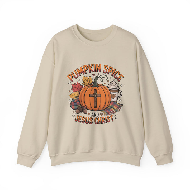 Fall Pumpkin Spice and Jesus Christ Sweatshirt
