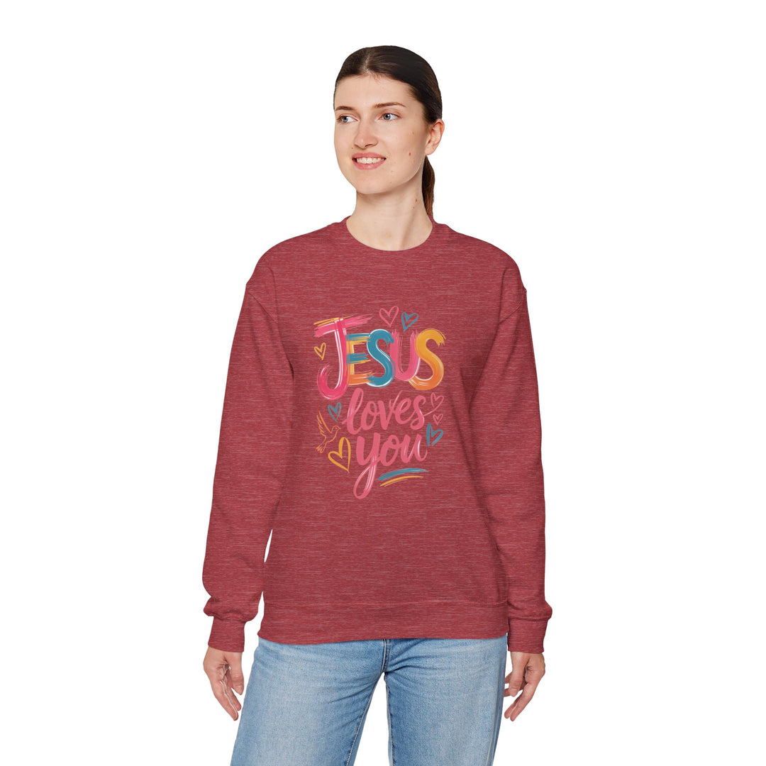 Jesus Loves You Crewneck Sweatshirt - Cozy Unisex Gift, Christian Apparel, Faith-Based Fashion, Inspirational Layering Piece, Ideal [...]