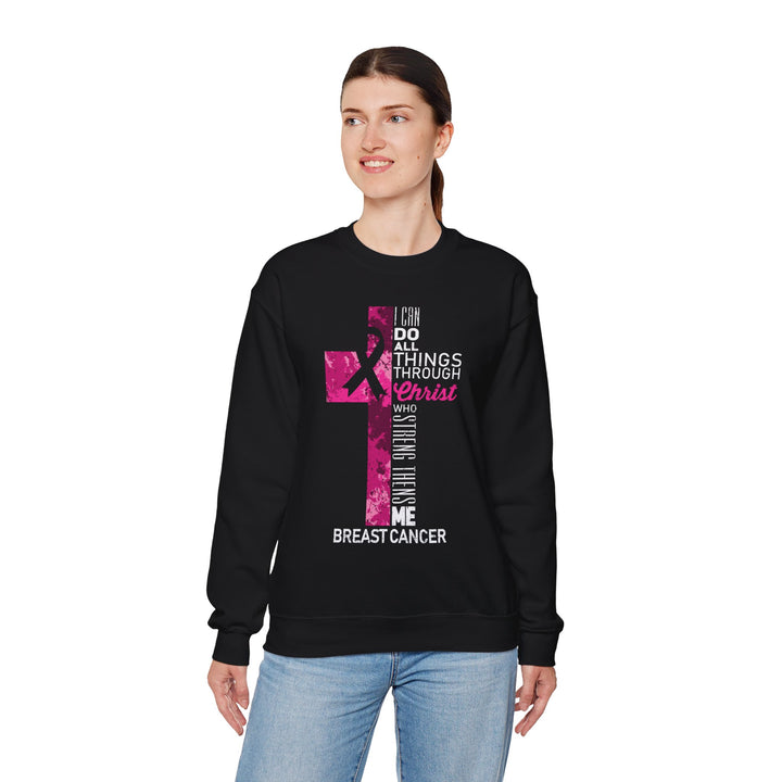 Inspirational Crewneck Sweatshirt for Breast Cancer Awareness, Faith Sweatshirt, Unisex Pullover, Hopeful Gift, Religious Apparel