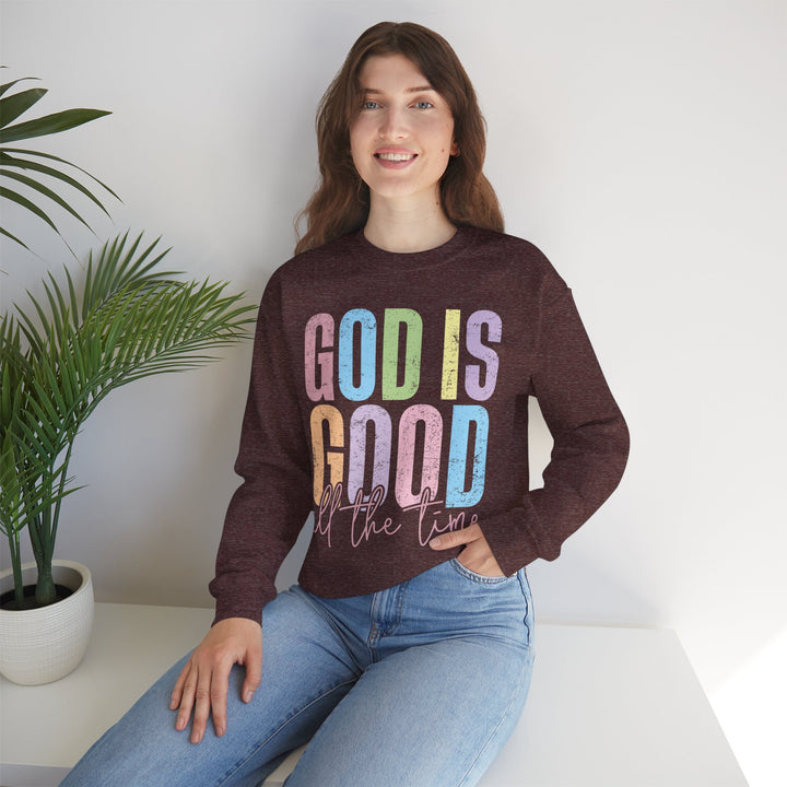Inspirational God is Good Sweatshirt, Religious Crewneck, Faith-Based Apparel, Comfortable Casual Wear, Church Gift, Positive Vibes