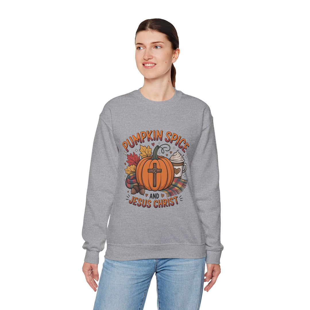 Fall Pumpkin Spice and Jesus Christ Sweatshirt