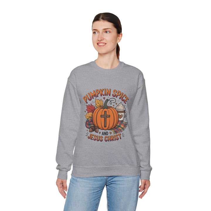 Fall Pumpkin Spice and Jesus Christ Sweatshirt