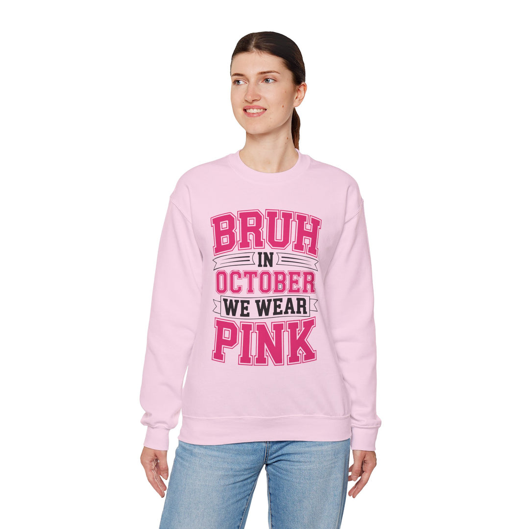 Pink October Awareness Sweatshirt, Cozy Crewneck, Breast Cancer Awareness, Gift for Supporters, Fashion for a Cause