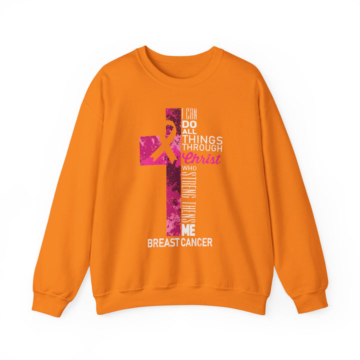 Inspirational Crewneck Sweatshirt for Breast Cancer Awareness, Faith Sweatshirt, Unisex Pullover, Hopeful Gift, Religious Apparel