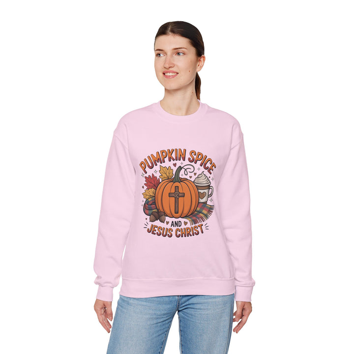 Fall Pumpkin Spice and Jesus Christ Sweatshirt