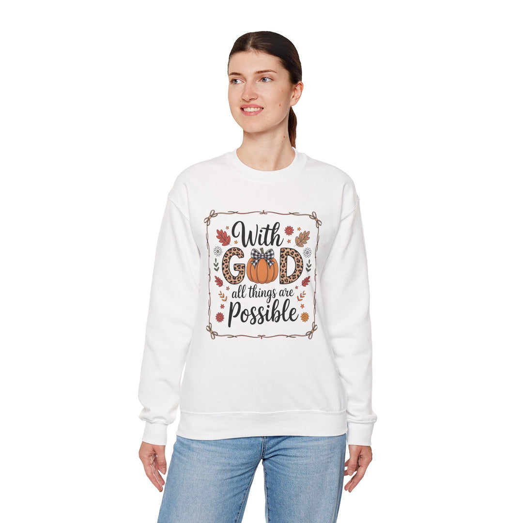 Fall-Inspired Faith Crewneck Sweatshirt - Cozy Gift, Autumn Vibes, Motivational Wear, Everyday Comfort, Religious Apparel
