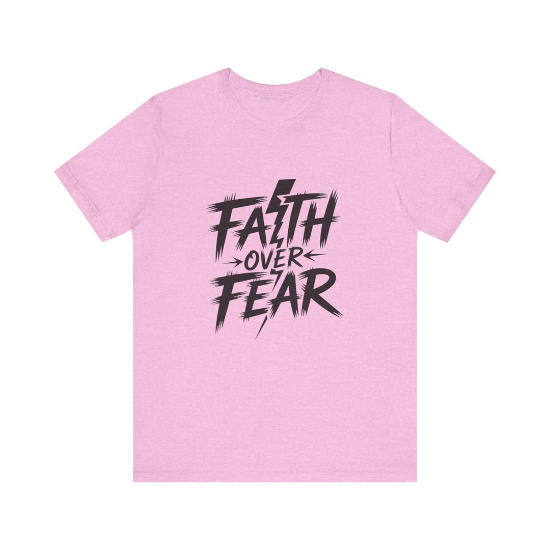 Faith Over Fear – Bold Christian Lightning Shirt