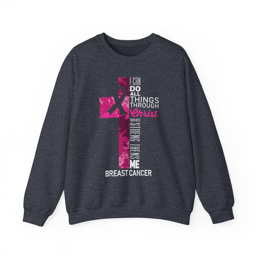 Inspirational Crewneck Sweatshirt for Breast Cancer Awareness, Faith Sweatshirt, Unisex Pullover, Hopeful Gift, Religious Apparel
