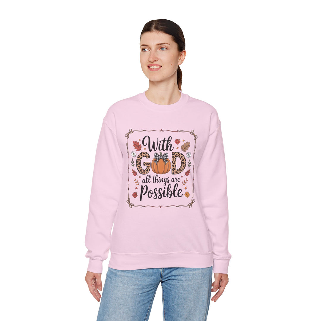 Fall-Inspired Faith Crewneck Sweatshirt - Cozy Gift, Autumn Vibes, Motivational Wear, Everyday Comfort, Religious Apparel