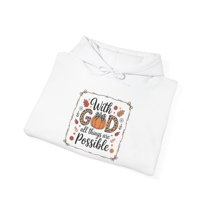 Christian Faith Leopard Print Hoodie - With God All Things Are Possible