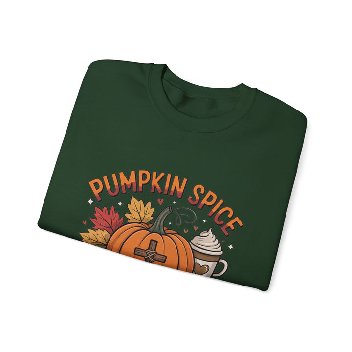 Fall Pumpkin Spice and Jesus Christ Sweatshirt