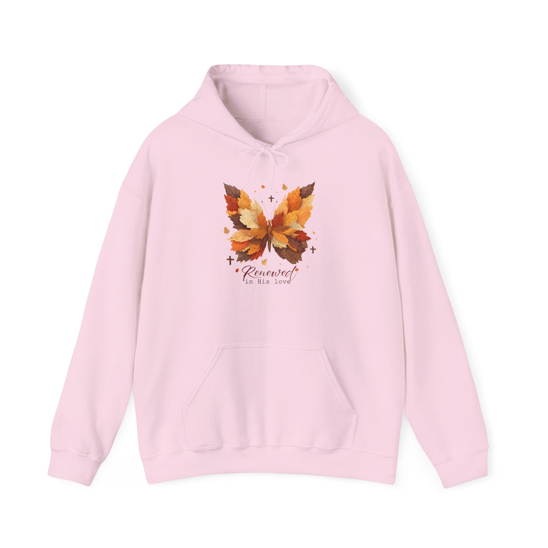 Butterfly Hoodie - Renewed in His Love - Fall Leaves Design