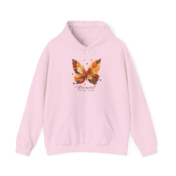 Butterfly Hoodie - Renewed in His Love - Fall Leaves Design