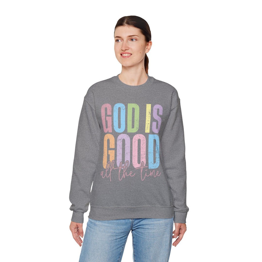 Inspirational God is Good Sweatshirt, Religious Crewneck, Faith-Based Apparel, Comfortable Casual Wear, Church Gift, Positive Vibes