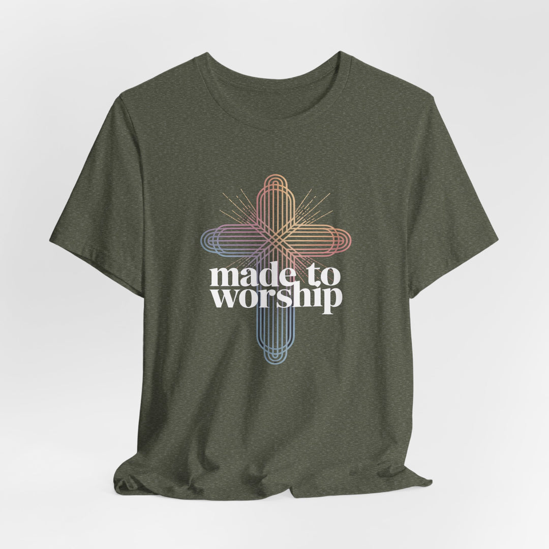 Made to Worship Unisex Tee, Inspirational T-Shirt, Faith Apparel, Christian Gift, Church Wear, Casual Outfit
