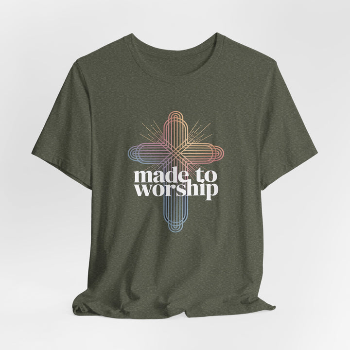 Made to Worship Unisex Tee, Inspirational T-Shirt, Faith Apparel, Christian Gift, Church Wear, Casual Outfit