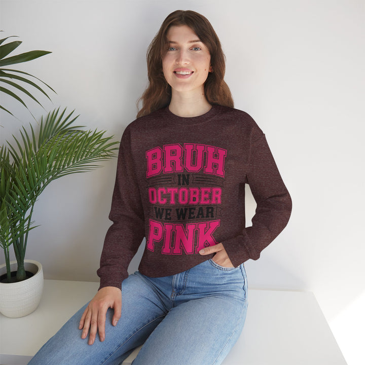 Pink October Awareness Sweatshirt, Cozy Crewneck, Breast Cancer Awareness, Gift for Supporters, Fashion for a Cause