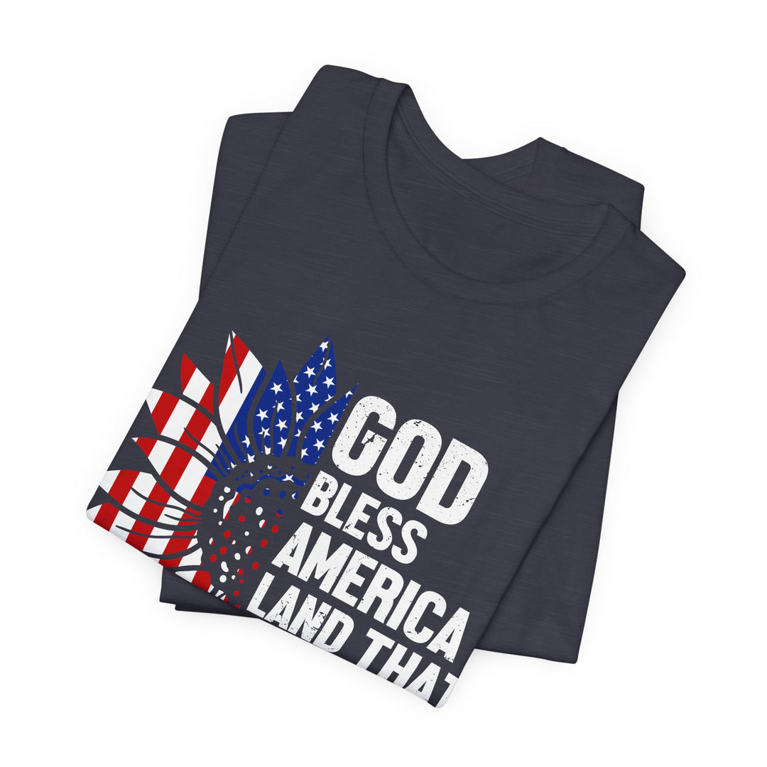 Patriotic T-Shirt, God Bless America Tee, Unisex Short Sleeve Shirt, Independence Day Gift, USA Pride Apparel, Americana Clothing
