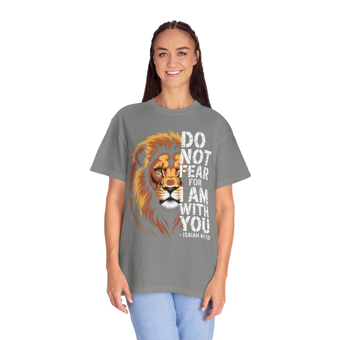 Christian Lion T-Shirt – Isaiah 41:10 Unisex Tee | Do Not Fear Scripture Apparel