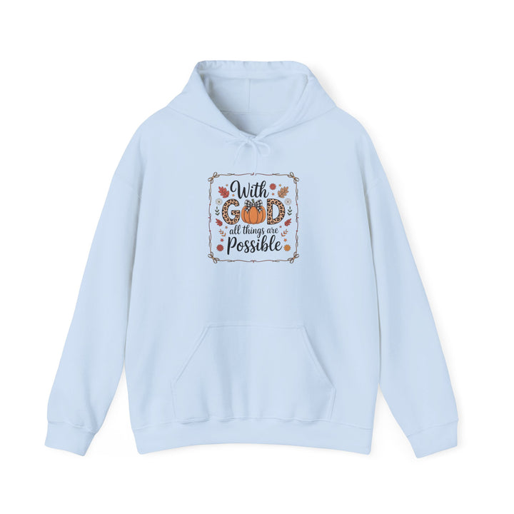Christian Faith Leopard Print Hoodie - With God All Things Are Possible