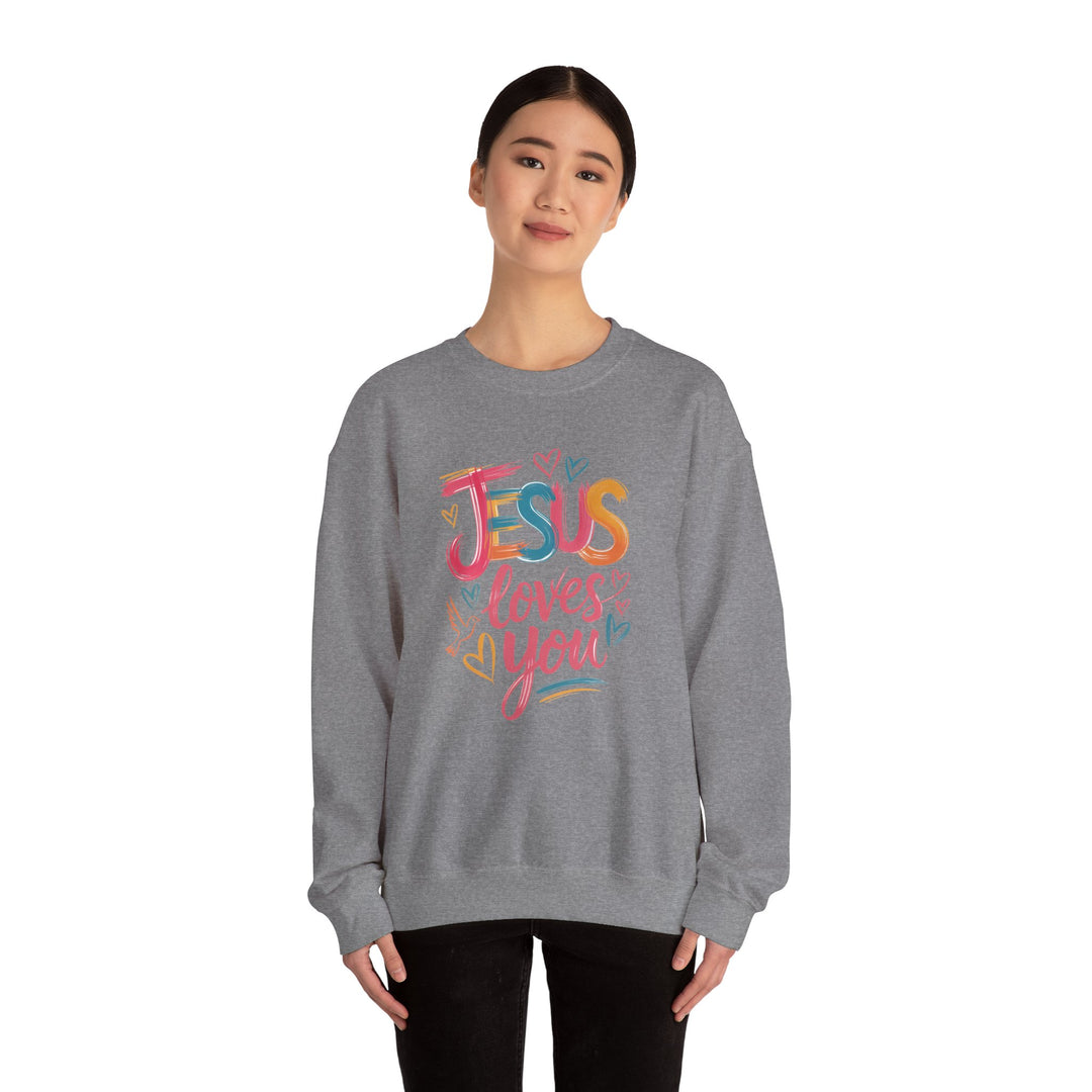 Jesus Loves You Crewneck Sweatshirt - Cozy Unisex Gift, Christian Apparel, Faith-Based Fashion, Inspirational Layering Piece, Ideal [...]