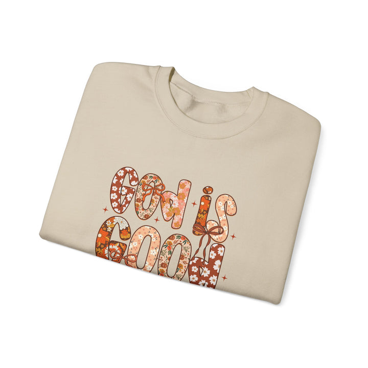 God Is Good Sweatshirt, Inspirational Crewneck, Cozy Fall Fashion, Unisex Apparel, Perfect Gift for Christians