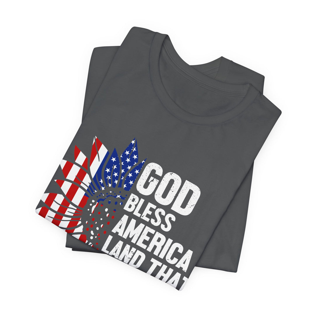 Patriotic T-Shirt, God Bless America Tee, Unisex Short Sleeve Shirt, Independence Day Gift, USA Pride Apparel, Americana Clothing