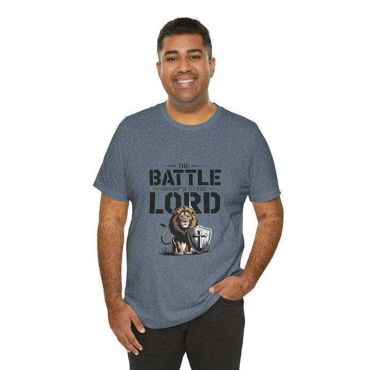 Faith-Inspired Short Sleeve Tee | The Battle Belongs to the Lord | Christian Apparel, Inspirational Shirt, Gift for Believers, [...]