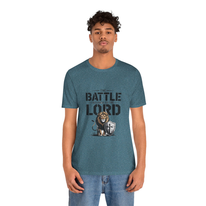 Faith-Inspired Short Sleeve Tee | The Battle Belongs to the Lord | Christian Apparel, Inspirational Shirt, Gift for Believers, [...]