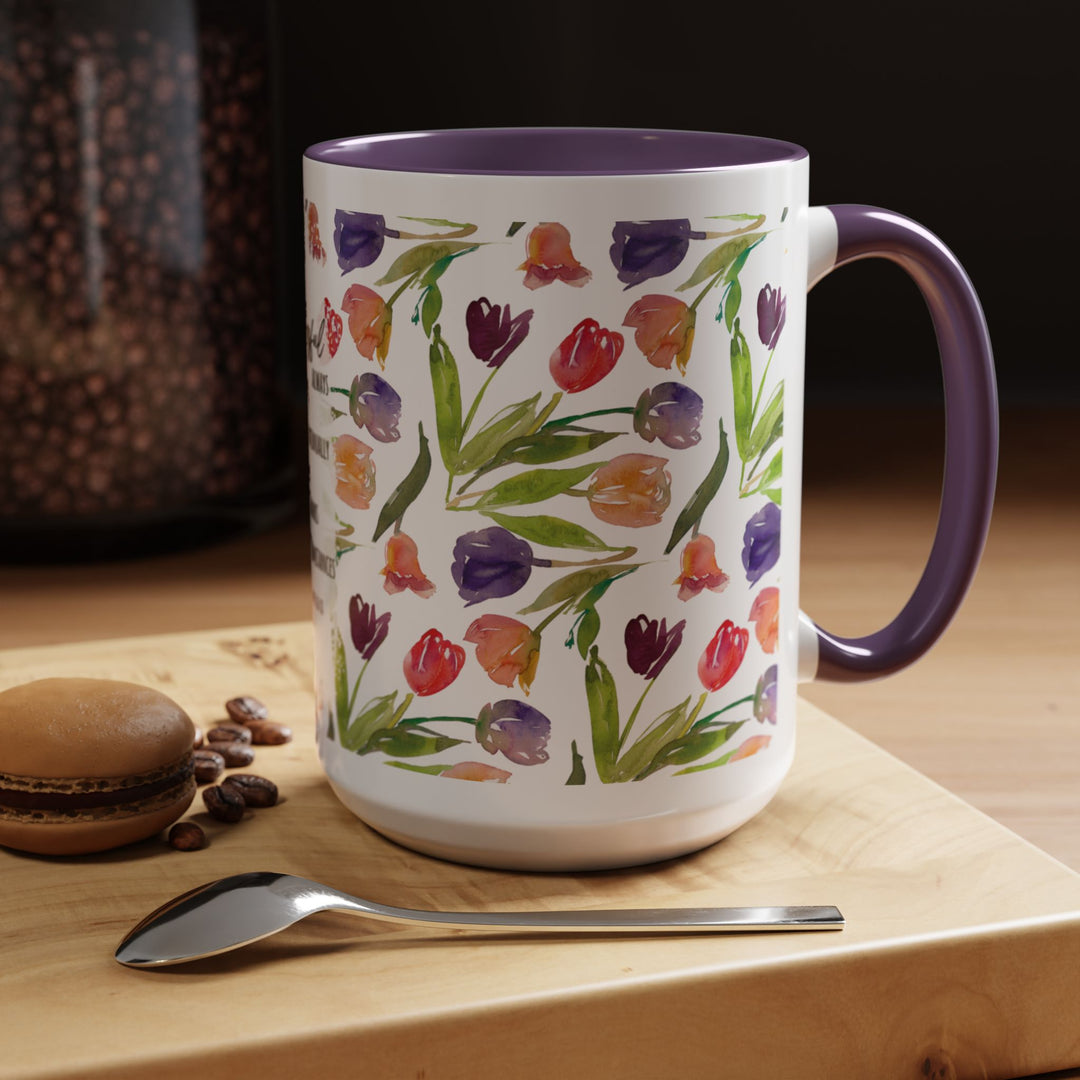 Be Joyful Always – Watercolor Tulip Scripture Mug