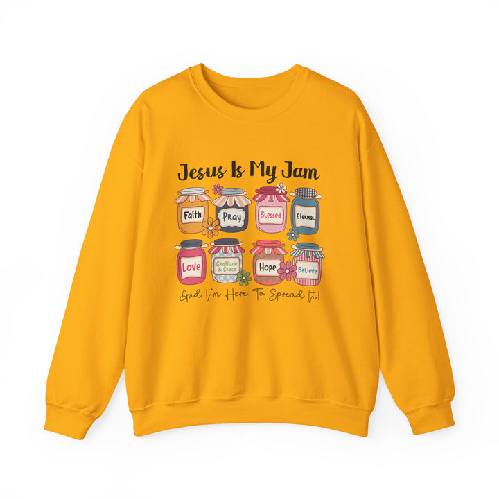 Jesus Is My Jam Sweatshirt, Unisex Crewneck, Comfort Wear, Christian Apparel, Perfect Gift for Faith Celebrations, Everyday Casual