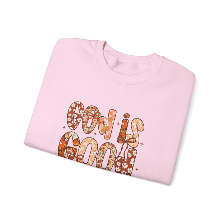 God Is Good Sweatshirt, Inspirational Crewneck, Cozy Fall Fashion, Unisex Apparel, Perfect Gift for Christians