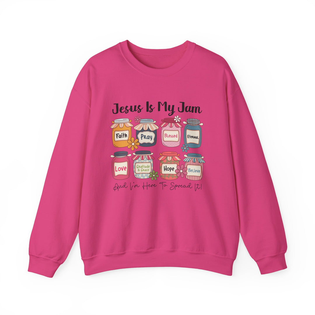 Jesus Is My Jam Sweatshirt, Unisex Crewneck, Comfort Wear, Christian Apparel, Perfect Gift for Faith Celebrations, Everyday Casual