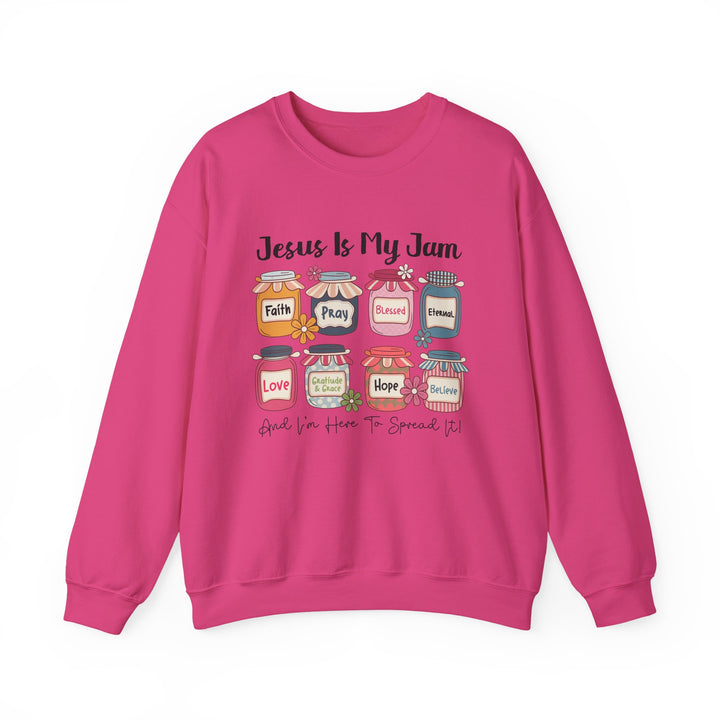 Jesus Is My Jam Sweatshirt, Unisex Crewneck, Comfort Wear, Christian Apparel, Perfect Gift for Faith Celebrations, Everyday Casual