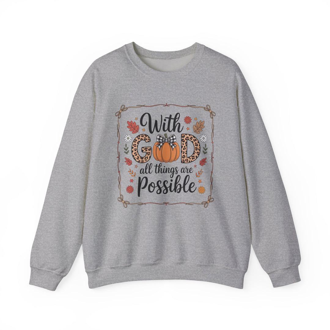 Fall-Inspired Faith Crewneck Sweatshirt - Cozy Gift, Autumn Vibes, Motivational Wear, Everyday Comfort, Religious Apparel
