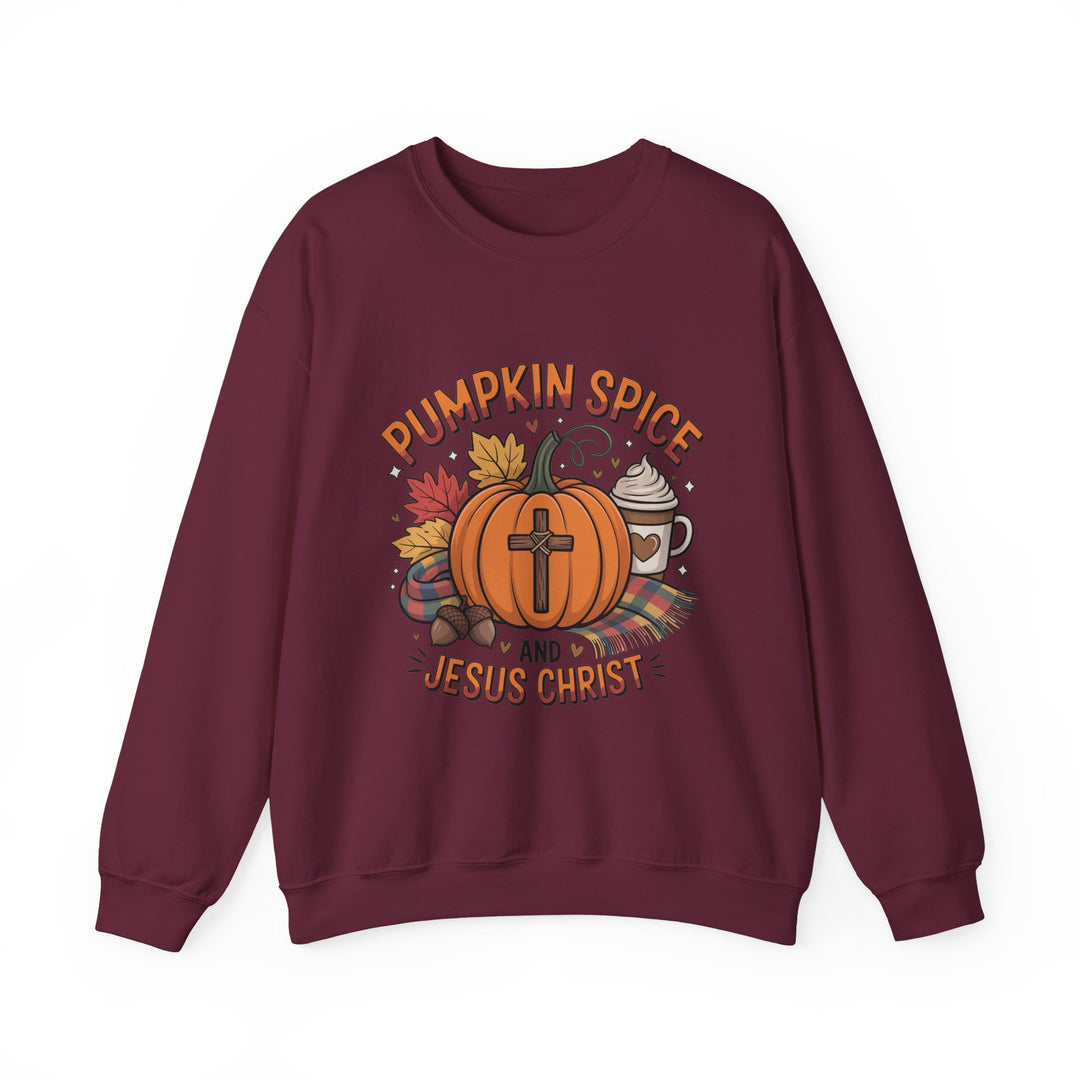 Fall Pumpkin Spice and Jesus Christ Sweatshirt
