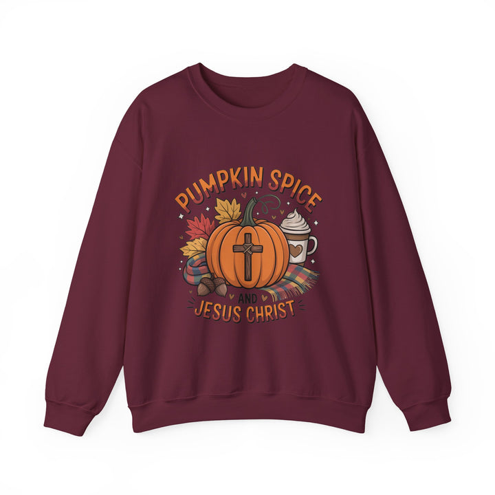 Fall Pumpkin Spice and Jesus Christ Sweatshirt