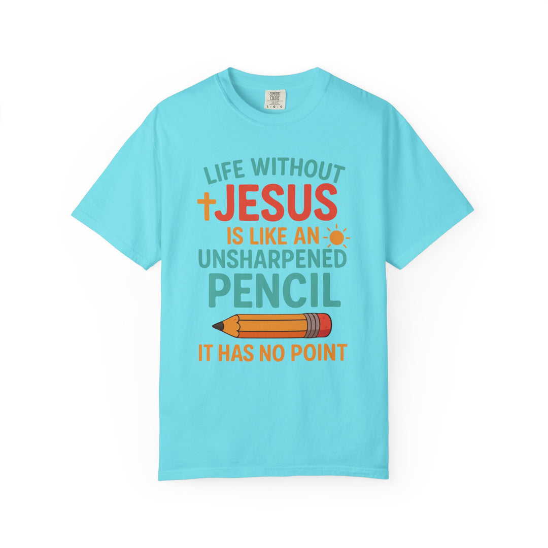 Christian Message Unisex T-shirt with Pencil Design