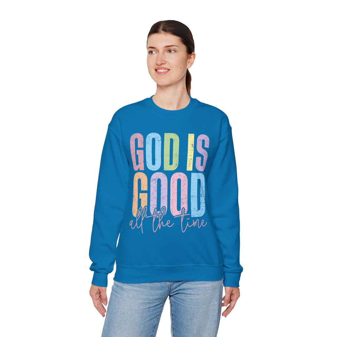 Inspirational God is Good Sweatshirt, Religious Crewneck, Faith-Based Apparel, Comfortable Casual Wear, Church Gift, Positive Vibes