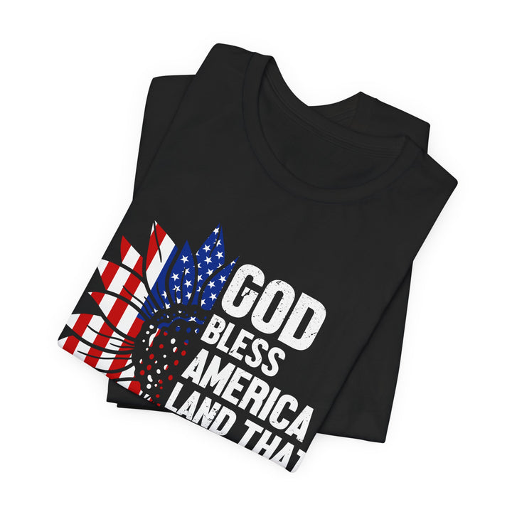 Patriotic T-Shirt, God Bless America Tee, Unisex Short Sleeve Shirt, Independence Day Gift, USA Pride Apparel, Americana Clothing