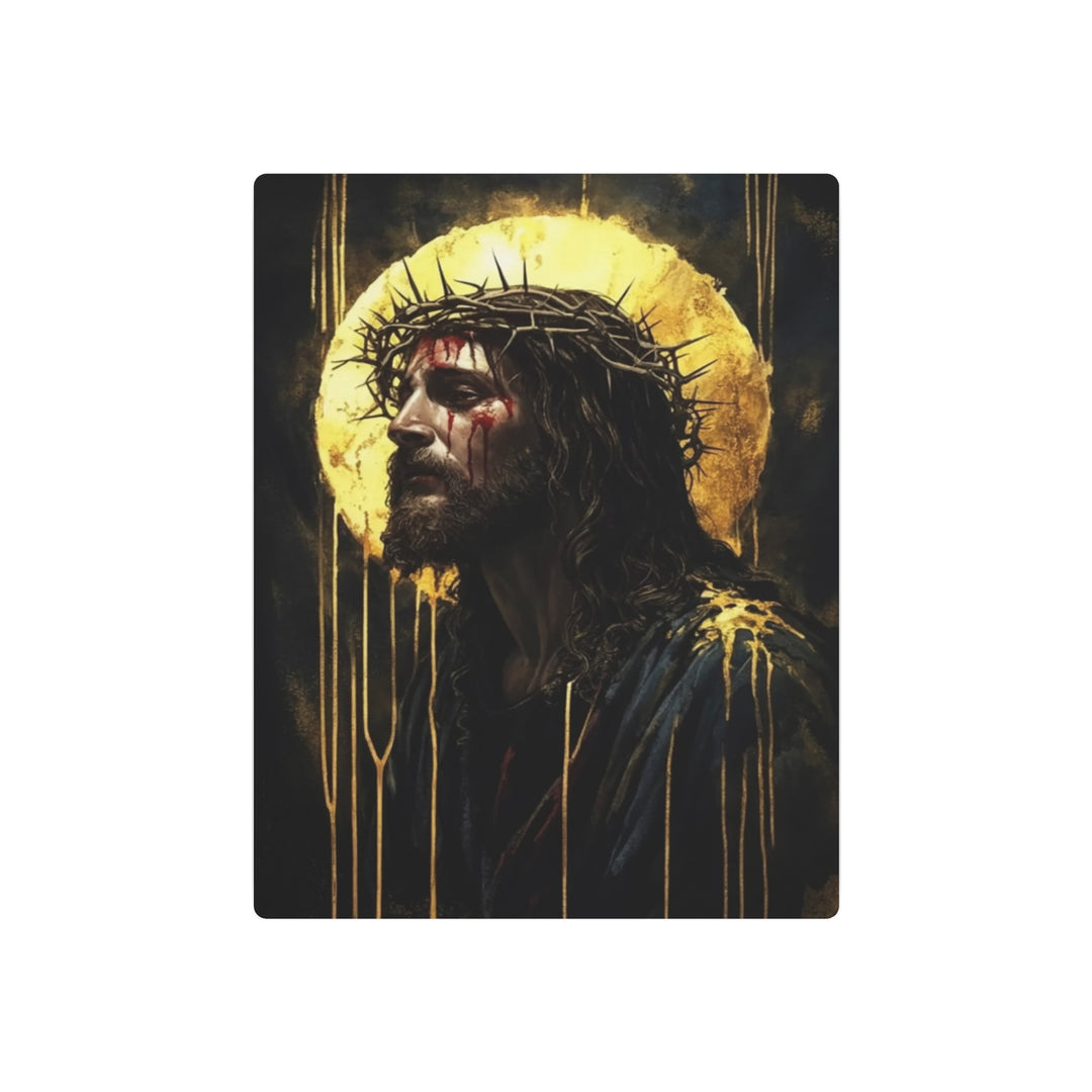 "Crown of Thorns - Sacred Passion" - Christ's Sacrifice Metal Wall Art