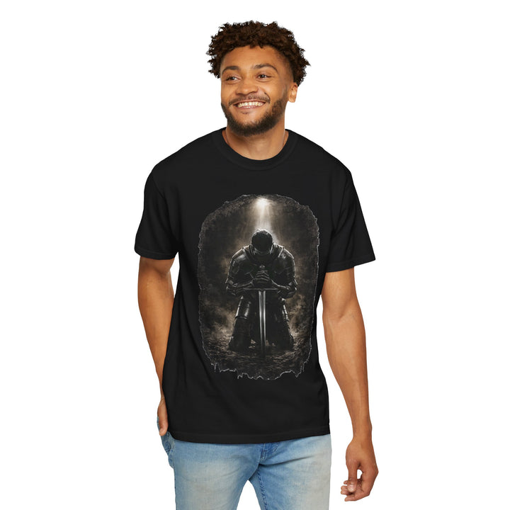 The Warrior Christian T-Shirt | Faith-Based Armor of God Shirt | Masculine Christian Graphic Tee