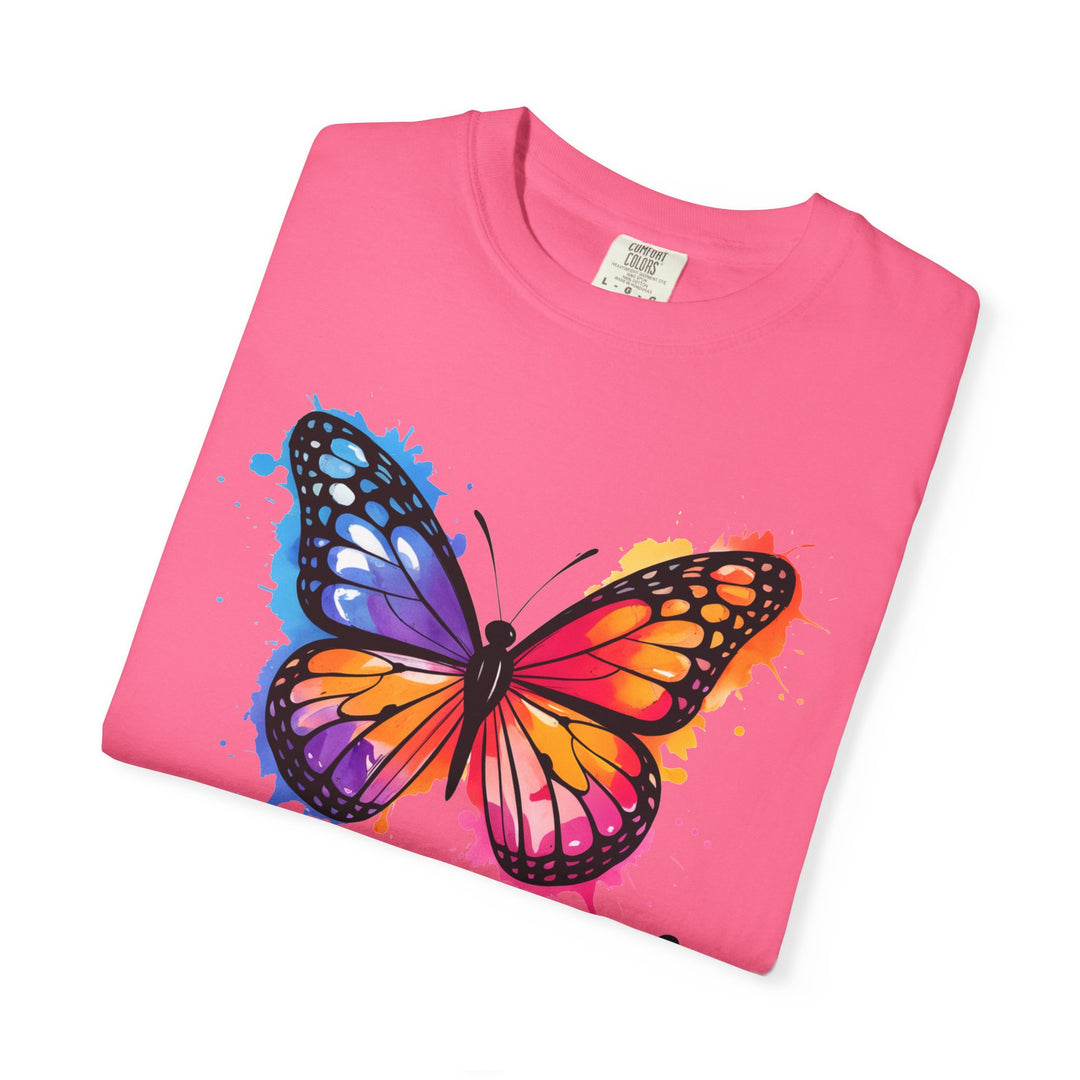 Watercolor Butterfly T-Shirt Blessed Radiant Renewed Unshakably Blessed